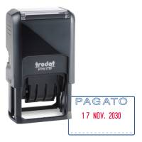 Timbro Printy 4750/L autoinchiostrante - DATA + PAGATO - 41 x 24 mm - 4 mm - bicolore - Trodat - 141062 - 9010035410621 - DMwebShop