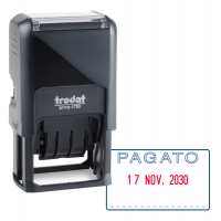 Timbro Printy 4750/L autoinchiostrante - DATA + PAGATO - 41 x 24 mm - 4 mm - bicolore - Trodat - 141062 - 9010035410621 - DMwebShop