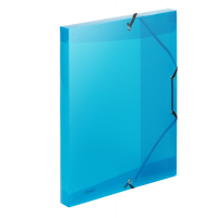 Cartella 3L con elastico Lumina - 24 x 32 cm - blu - dorso 2,5 - Favorit 400116646