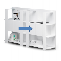 Coppia antine + paretine per libreria Concept - 60 x 36,8 cm - bianco - Artexport - 1502A-3 - DMwebShop