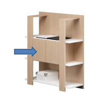 Coppia antine + paretine per libreria Concept - 60 x 36,8 cm - rovere - Artexport