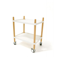 Carrellino multiuso - PPL-faggio - 50 x 36 x 55 cm - bianco-faggio - Paperflow K700540