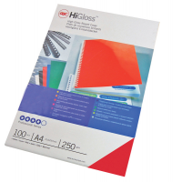 Copertine HiGloss per rilegatura - A4 - 250 gr - cartoncino lucido rosso - conf. 100 pezzi - Gbc - CE020030 - 8019152801955 - DMwebShop