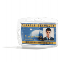 Portabadge rigido - 5,4 x 8,7 cm - trasparente - conf. 10 pezzi - Durable - 8905-19 - 4005546807621 - DMwebShop