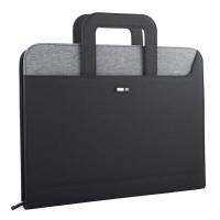 Cartella portablocco - con manici - nero-grigio - 28,5 x 36 cm - City Time - 61496. - 8002787614960 - DMwebShop