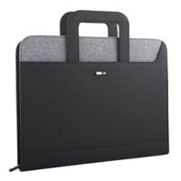 Cartella portablocco - con manici - nero-grigio - 28,5 x 36 cm - City Time - 61496. - 8002787614960 - DMwebShop