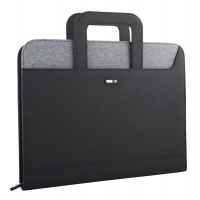 Cartella portablocco - con manici - nero-grigio - 28,5 x 36 cm - City Time - 61496. - 8002787614960 - DMwebShop