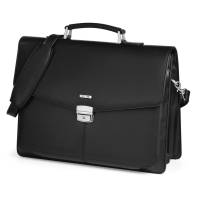 Cartella in similpelle - nero - 41 x 32 x 16 cm - City Time - 61334. - 8002787613345 - DMwebShop