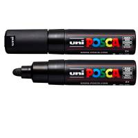 Marcatore a base d'acqua Uni Posca PC7M - punta tonda large - 4,5 - 5,5 mm - nero - Uni Mitsubishi - M PC7M N - 4902778228395 - DMwebShop