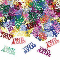 Coriandoli in plastica 'Tanti Auguri' - 15 gr - Big Party - 81195. - 8020834811957 - DMwebShop