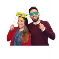 Photo Booth Buon Compleanno - 8 elementi - Big Party - 81462. - 8020834814620 - DMwebShop