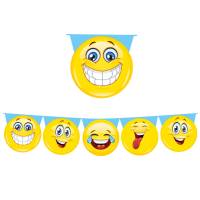 Festone sagomato - emoticons - 6 mt - Big Party - 60684. - 8020834606843 - DMwebShop