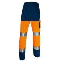 Pantalone alta visibilita' PHPA2 - sargia-poliestere-cotone - taglia M - arancio fluo - Deltaplus - PHPA2OMTM - DMwebShop