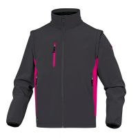 Giacca Softshell MySen 2 - tessuto Softshell-poliestere-elastan - taglia L - grigio-fucsia - Deltaplus - MYSE2GFGT - 3295249222284 - DMwebShop