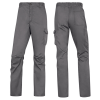 Pantalone da lavoro Panostrpa - sargia-poliestere-cotone-elastan - taglia M - grigio-nero - Deltaplus