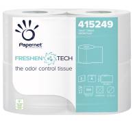 Carta igienica classica Freshen Tech - 2 veli - Ø 12,2 cm - 9,5 cm x 33,3 mt - 300 strappi - pacco 4 rotoli - Papernet - 415249 - 8024929252496 - DMwebShop