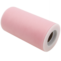 Tulle in rotolo - 12,5 cm x 25 mt - rosa - Big Party