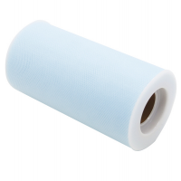Tulle in rotolo - 12,5 cm x 25 mt - celeste - Big Party - 85057. - 8020834850574 - DMwebShop
