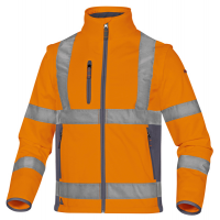 Giacca Softshell Moonlight 2 alta visibilita' - poliestere - taglia XL - arancio fluo - Deltaplus