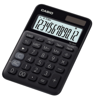Calcolatrice da tavolo MS 20UC - 105x149,5x23 mm - 12 cifre - plastica - nero - Casio - MS-20UC-BK-W-EC - 4549526612800 - DMwebShop