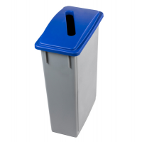Contenitore Office 90 - con feritoia per carta - 29,5 x 52 x 83,5 cm - 90 lt - grigio-blu - Medial International - 102205 - 8056324532620 - DMwebShop