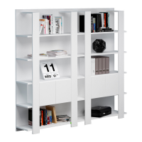 Libreria Concept a 5 ripiani - 100 x 38,6 x 198 cm - bianco-rovere - Artexport - 15110-3 - DMwebShop