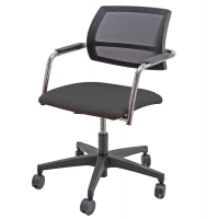 Seduta sala riunione Lithium G - con braccioli - nero - Unisit - LTGN/EN/N - 8050043747426 - DMwebShop