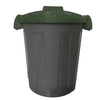 Contenitore portarifiuti Dusty - Ø 36 cm - altezza 45 cm - 25 lt - coperchio verde - Mobil Plastic - 105/25-VES - 8004331105283 - DMwebShop