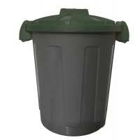 Contenitore portarifiuti Dusty - Ø 36 cm - altezza 45 cm - 25 lt - coperchio verde - Mobil Plastic - 105/25-VES - 8004331105283 - DMwebShop