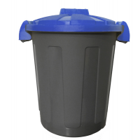 Contenitore portarifiuti Dusty - Ø 36 cm - altezza 45 cm - 25 lt - coperchio blu - Mobil Plastic - 105/25-BLB - 8004331105252 - DMwebShop