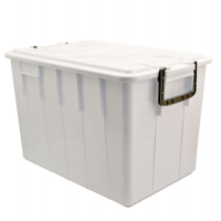 Contenitore Foodbox con coperchio - 58 x 38 x 38 cm - 60 lt - PPL riciclabile - bianco - Mobil Plastic
