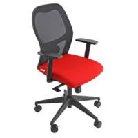 Poltrona semidirezionale Hubble Pro Memory - ignifuga - nero-rosso - con braccioli e ruote - Unisit - HUHUPM/BR/IR - 8050043745064 - DMwebShop