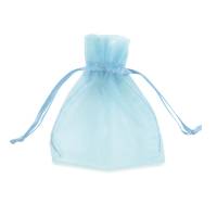 Sacchetti bomboniera Milly - 8,5 x 10 cm - organza celeste - conf. 20 pezzi - PNP - UL550DLL02VCE - 8013170304788 - DMwebShop