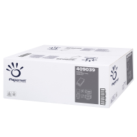 Asciugamani piegati a V - 22 x 21 cm - 18 gr - goffrata onda - bianco - conf. 15 pezzi da 266 - Papernet - 409039 - 08024929990398 - DMwebShop