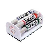 Marcatori Maxiflo con cancellino - punta conica 6 mm - colori assortiti - set 4 + 1 pezzi - Pentel - MWL5M-4N - 5011433133376 - DMwebShop