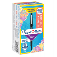Pennarello Flair Nylon - punta 1,1 mm - nero - scatola 30 + 6 pezzi - Papermate - 2077174 - 3026980771744 - DMwebShop