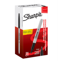 Marcatore permanente fine - punta conica 1 mm - nero - value pack 20 + 4 pezzi - Sharpie - 2077128 - 3026980771287 - DMwebShop