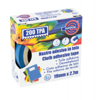 Nastro adesivo telato TPA 200 - 19 mm x 2,7 mt - blu - Eurocel - 016614194 - 8001814002053 - DMwebShop
