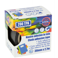Nastro adesivo telato TPA 200 - 38 mm x 2,7 mt - nero - Eurocel - 016714314 - 8001814002084 - DMwebShop