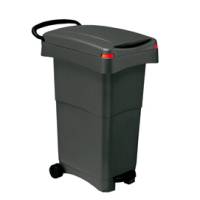 Bidone mobile a pedale 80 lt 40 x 65 x 81 cm PPL grigio - 22240