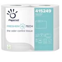 Carta igienica classica Freshen Tech 2 veli 300 strappi diametro 12,2 cm 9,5 cm x 33 - 3 mt pacco 4 rotoli Papernet - 22266