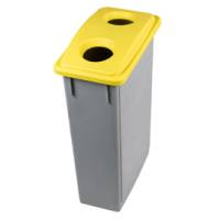 Contenitore Office 90 Lt con coperchio per bottiglie e lattine grigio giallo Medial 102206 - 22263
