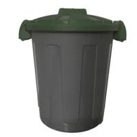 Contenitore portarifiuti Dusty diametro 36 cm altezza 45 cm 25 lt coperchio verde Mobilplastic 105 25 VES - 22248