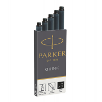 Cartucce quink permanente - nero - Paker - scatola 5 pezzi - Parker - 1950382 - 3501179503820 - DMwebShop