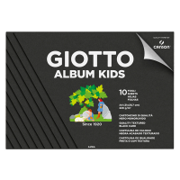 Album Kids cartoncino nero 5+ - A4 - 220 gr - 10 fogli - Giotto 580600