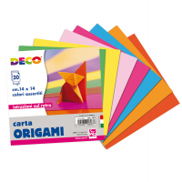 Carta per origami - 14 x 14 cm - colori assortiti - Conf. da 20 fogli - Deco - 741 - 8004957008937 - DMwebShop