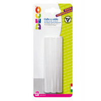 Stick per pistola colla a caldo - 11 mm x 10 cm - trasparente bassa temperatura - conf. 6 pezzi - Deco - 06165 - 8004957061659 - DMwebShop