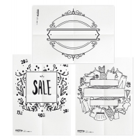 Stencil - foglio A2 - 'SCONTI' - set 3 pezzi - Securit - WD-3A2-SP - 8719075284414 - DMwebShop