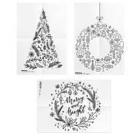 Stencil - foglio A2 - 'NATALE' - set 3 pezzi - Securit - WD-3A2-XM - 8719075284421 - DMwebShop