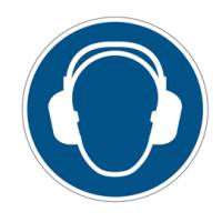 Pittogramma adesivo da terra Indossare protezione auricolare diametro 43 cm - 22630